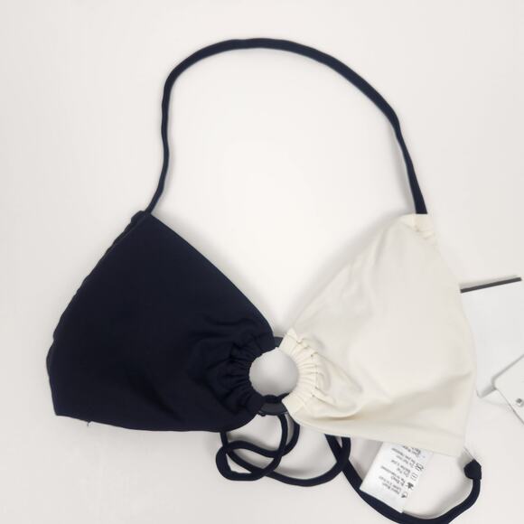 L*Space Freddie Bikini Top Nancy Lee Bitsy Bottom Set Black Cream Size XS NWT - Picture 4 of 8